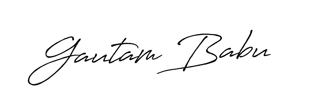 Design your own signature with our free online signature maker. With this signature software, you can create a handwritten (Antro_Vectra_Bolder) signature for name Gautam Babu. Gautam Babu signature style 7 images and pictures png