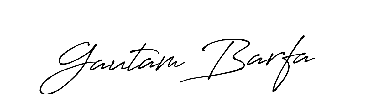 Make a beautiful signature design for name Gautam Barfa. Use this online signature maker to create a handwritten signature for free. Gautam Barfa signature style 7 images and pictures png