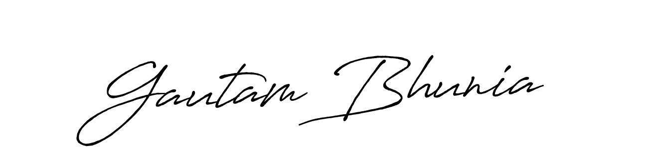 Make a beautiful signature design for name Gautam Bhunia. With this signature (Antro_Vectra_Bolder) style, you can create a handwritten signature for free. Gautam Bhunia signature style 7 images and pictures png