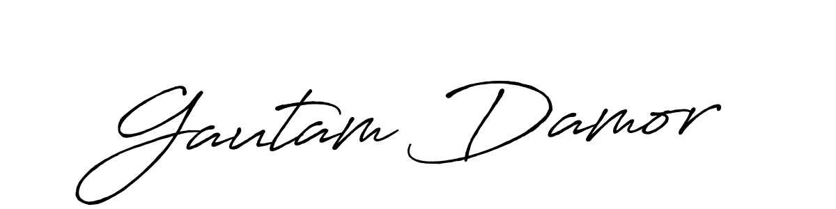 Also we have Gautam Damor name is the best signature style. Create professional handwritten signature collection using Antro_Vectra_Bolder autograph style. Gautam Damor signature style 7 images and pictures png