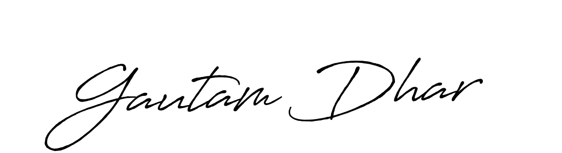 Gautam Dhar stylish signature style. Best Handwritten Sign (Antro_Vectra_Bolder) for my name. Handwritten Signature Collection Ideas for my name Gautam Dhar. Gautam Dhar signature style 7 images and pictures png