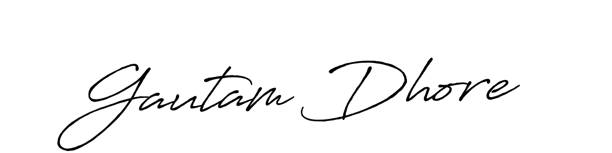 Create a beautiful signature design for name Gautam Dhore. With this signature (Antro_Vectra_Bolder) fonts, you can make a handwritten signature for free. Gautam Dhore signature style 7 images and pictures png