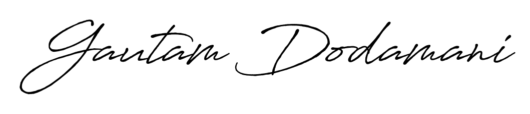 Designed for modern professionals: Gautam Dodamani name signature crafted with Antro_Vectra_Bolder script. Ready for digital PDF workflows. Gautam Dodamani signature style 7 images and pictures png
