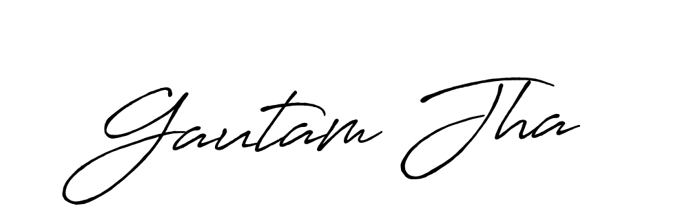 Make a beautiful signature design for name Gautam Jha. Use this online signature maker to create a handwritten signature for free. Gautam Jha signature style 7 images and pictures png