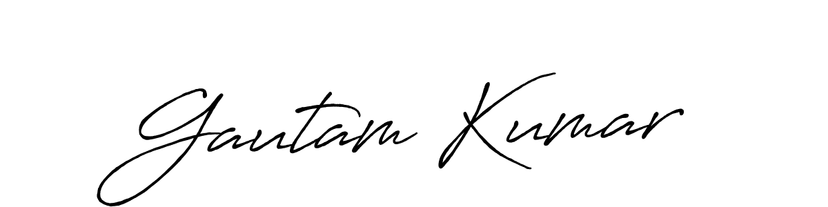 Gautam Kumar stylish signature style. Best Handwritten Sign (Antro_Vectra_Bolder) for my name. Handwritten Signature Collection Ideas for my name Gautam Kumar. Gautam Kumar signature style 7 images and pictures png