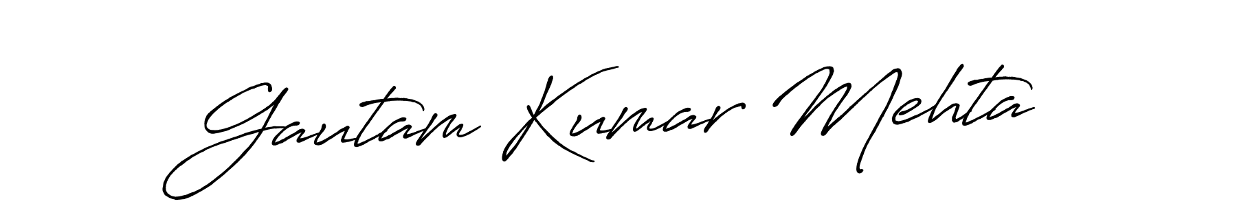 Also we have Gautam Kumar Mehta name is the best signature style. Create professional handwritten signature collection using Antro_Vectra_Bolder autograph style. Gautam Kumar Mehta signature style 7 images and pictures png