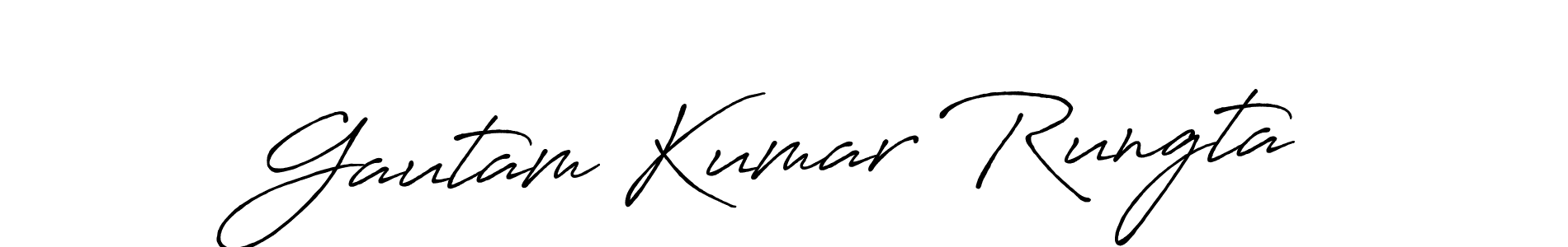 Design your own signature with our free online signature maker. With this signature software, you can create a handwritten (Antro_Vectra_Bolder) signature for name Gautam Kumar Rungta. Gautam Kumar Rungta signature style 7 images and pictures png