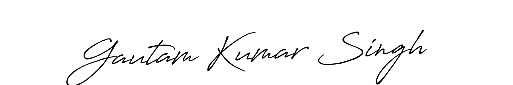 Use a signature maker to create a handwritten signature online. With this signature software, you can design (Antro_Vectra_Bolder) your own signature for name Gautam Kumar Singh. Gautam Kumar Singh signature style 7 images and pictures png