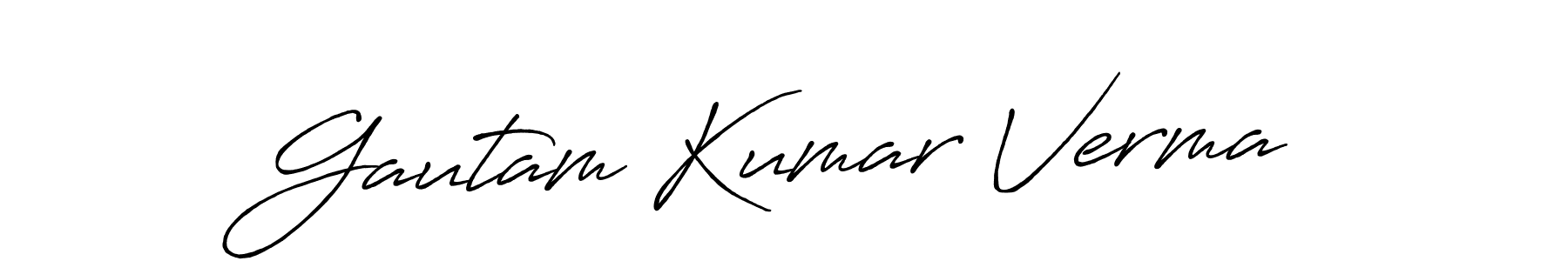 How to make Gautam Kumar Verma signature? Antro_Vectra_Bolder is a professional autograph style. Create handwritten signature for Gautam Kumar Verma name. Gautam Kumar Verma signature style 7 images and pictures png