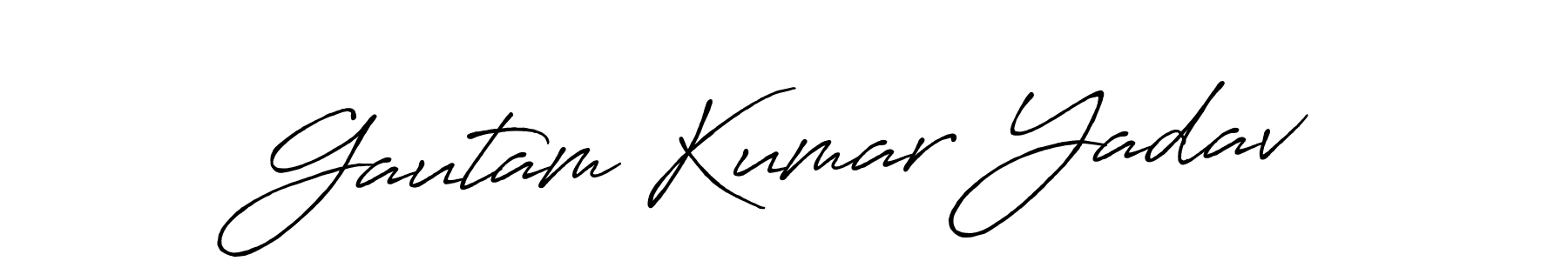 Use a signature maker to create a handwritten signature online. With this signature software, you can design (Antro_Vectra_Bolder) your own signature for name Gautam Kumar Yadav. Gautam Kumar Yadav signature style 7 images and pictures png