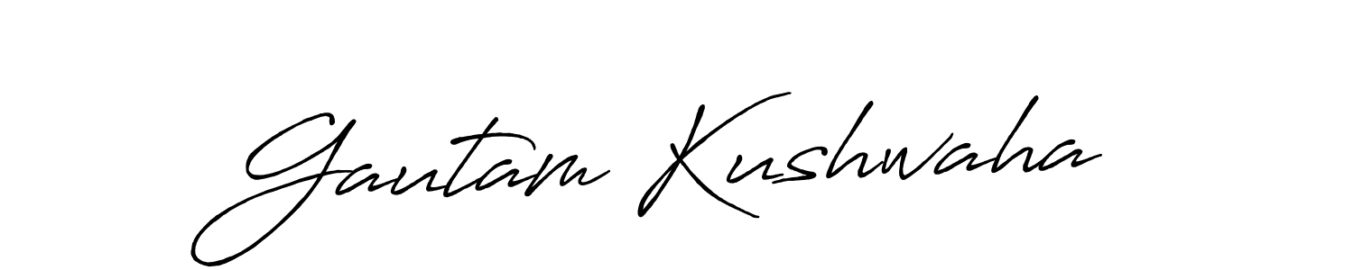 Use a signature maker to create a handwritten signature online. With this signature software, you can design (Antro_Vectra_Bolder) your own signature for name Gautam Kushwaha. Gautam Kushwaha signature style 7 images and pictures png