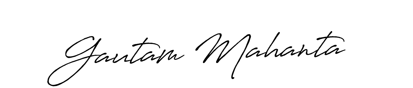 Design your own signature with our free online signature maker. With this signature software, you can create a handwritten (Antro_Vectra_Bolder) signature for name Gautam Mahanta. Gautam Mahanta signature style 7 images and pictures png