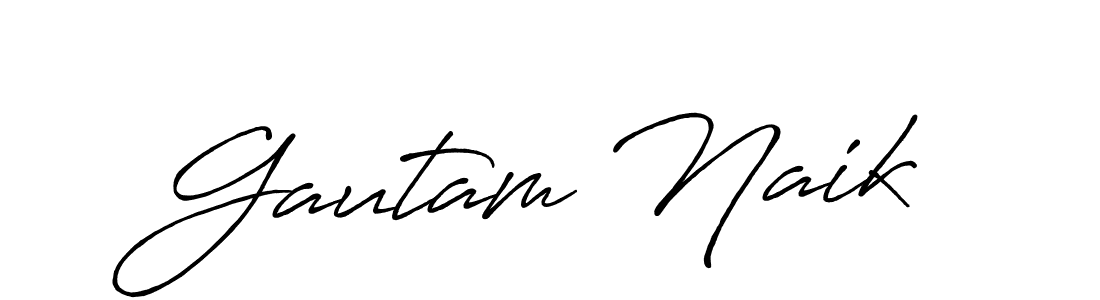 Use a signature maker to create a handwritten signature online. With this signature software, you can design (Antro_Vectra_Bolder) your own signature for name Gautam Naik. Gautam Naik signature style 7 images and pictures png
