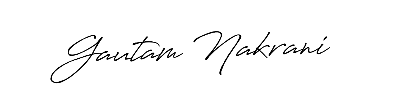 Design your own signature with our free online signature maker. With this signature software, you can create a handwritten (Antro_Vectra_Bolder) signature for name Gautam Nakrani. Gautam Nakrani signature style 7 images and pictures png