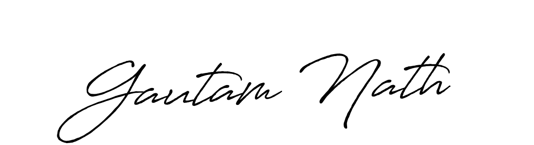 Design your own signature with our free online signature maker. With this signature software, you can create a handwritten (Antro_Vectra_Bolder) signature for name Gautam Nath. Gautam Nath signature style 7 images and pictures png