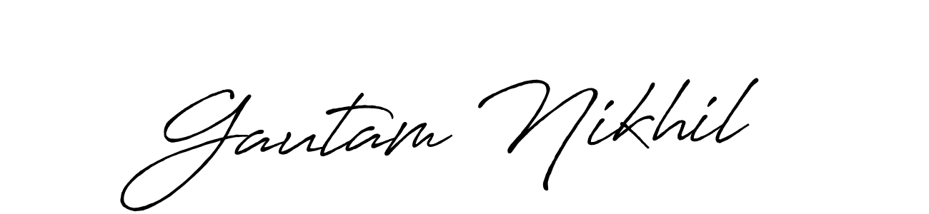 See photos of Gautam Nikhil official signature by Spectra . Check more albums & portfolios. Read reviews & check more about Antro_Vectra_Bolder font. Gautam Nikhil signature style 7 images and pictures png
