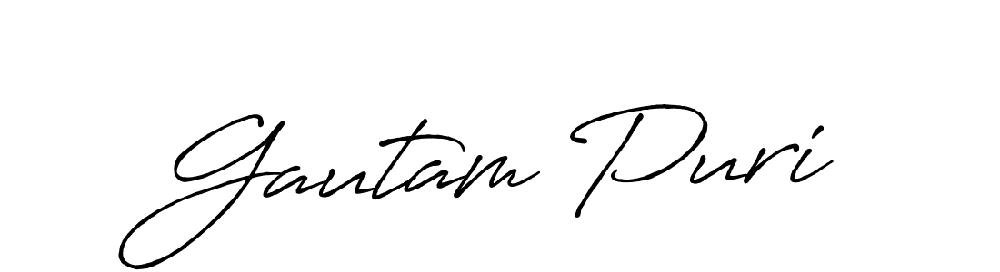 Also we have Gautam Puri name is the best signature style. Create professional handwritten signature collection using Antro_Vectra_Bolder autograph style. Gautam Puri signature style 7 images and pictures png