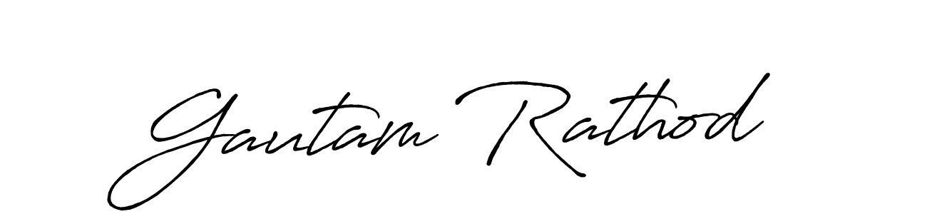 Use a signature maker to create a handwritten signature online. With this signature software, you can design (Antro_Vectra_Bolder) your own signature for name Gautam Rathod. Gautam Rathod signature style 7 images and pictures png