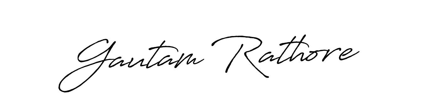 Design your own signature with our free online signature maker. With this signature software, you can create a handwritten (Antro_Vectra_Bolder) signature for name Gautam Rathore. Gautam Rathore signature style 7 images and pictures png
