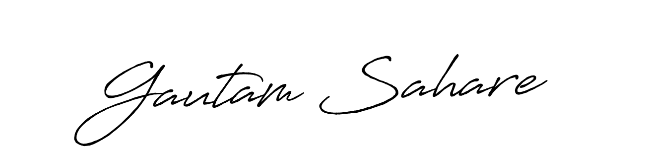 Here are the top 10 professional signature styles for the name Gautam Sahare. These are the best autograph styles you can use for your name. Gautam Sahare signature style 7 images and pictures png