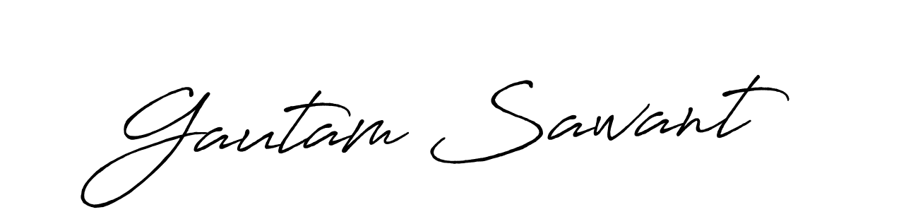 Make a beautiful signature design for name Gautam Sawant. With this signature (Antro_Vectra_Bolder) style, you can create a handwritten signature for free. Gautam Sawant signature style 7 images and pictures png