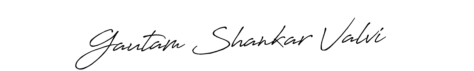 Use a signature maker to create a handwritten signature online. With this signature software, you can design (Antro_Vectra_Bolder) your own signature for name Gautam Shankar Valvi. Gautam Shankar Valvi signature style 7 images and pictures png