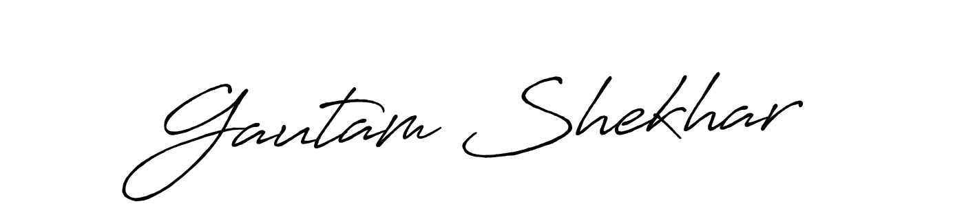 if you are searching for the best signature style for your name Gautam Shekhar. so please give up your signature search. here we have designed multiple signature styles  using Antro_Vectra_Bolder. Gautam Shekhar signature style 7 images and pictures png