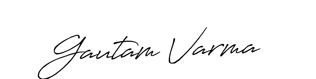 Antro_Vectra_Bolder is a professional signature style that is perfect for those who want to add a touch of class to their signature. It is also a great choice for those who want to make their signature more unique. Get Gautam Varma name to fancy signature for free. Gautam Varma signature style 7 images and pictures png