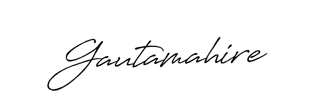 Make a beautiful signature design for name Gautamahire. Use this online signature maker to create a handwritten signature for free. Gautamahire signature style 7 images and pictures png