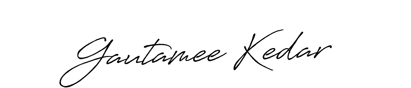 The best way (Antro_Vectra_Bolder) to make a short signature is to pick only two or three words in your name. The name Gautamee Kedar include a total of six letters. For converting this name. Gautamee Kedar signature style 7 images and pictures png