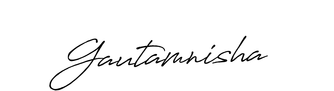 You should practise on your own different ways (Antro_Vectra_Bolder) to write your name (Gautamnisha) in signature. don't let someone else do it for you. Gautamnisha signature style 7 images and pictures png