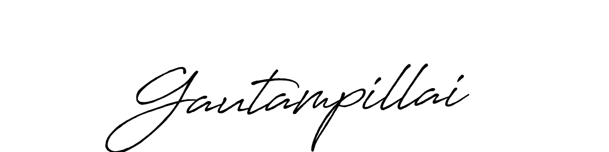 Use a signature maker to create a handwritten signature online. With this signature software, you can design (Antro_Vectra_Bolder) your own signature for name Gautampillai. Gautampillai signature style 7 images and pictures png