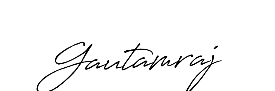 Use a signature maker to create a handwritten signature online. With this signature software, you can design (Antro_Vectra_Bolder) your own signature for name Gautamraj. Gautamraj signature style 7 images and pictures png