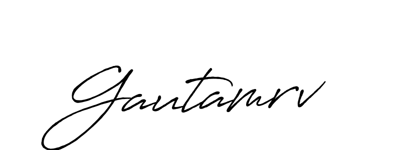 Create a beautiful signature design for name Gautamrv. With this signature (Antro_Vectra_Bolder) fonts, you can make a handwritten signature for free. Gautamrv signature style 7 images and pictures png