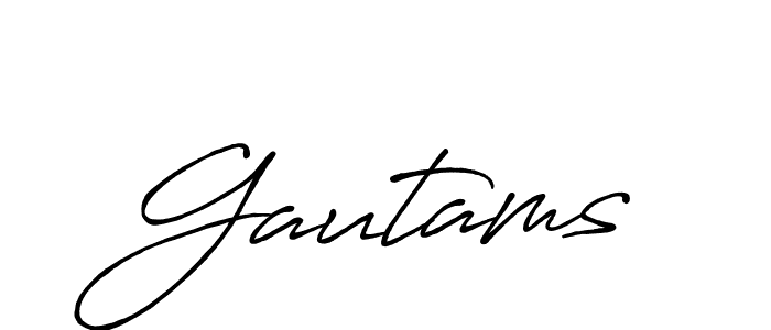 Use a signature maker to create a handwritten signature online. With this signature software, you can design (Antro_Vectra_Bolder) your own signature for name Gautams. Gautams signature style 7 images and pictures png