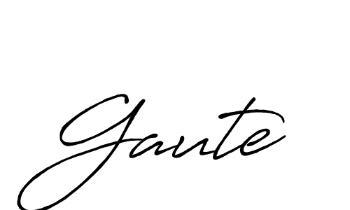 Gaute stylish signature style. Best Handwritten Sign (Antro_Vectra_Bolder) for my name. Handwritten Signature Collection Ideas for my name Gaute. Gaute signature style 7 images and pictures png