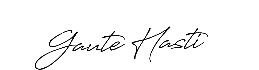 Make a beautiful signature design for name Gaute Hasti. Use this online signature maker to create a handwritten signature for free. Gaute Hasti signature style 7 images and pictures png