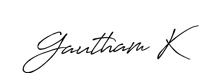 How to Draw Gautham K signature style? Antro_Vectra_Bolder is a latest design signature styles for name Gautham K. Gautham K signature style 7 images and pictures png