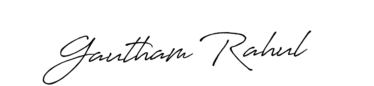 How to make Gautham Rahul signature? Antro_Vectra_Bolder is a professional autograph style. Create handwritten signature for Gautham Rahul name. Gautham Rahul signature style 7 images and pictures png