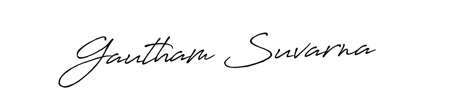 Make a beautiful signature design for name Gautham Suvarna. Use this online signature maker to create a handwritten signature for free. Gautham Suvarna signature style 7 images and pictures png