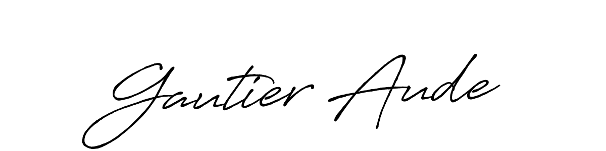 Design your own signature with our free online signature maker. With this signature software, you can create a handwritten (Antro_Vectra_Bolder) signature for name Gautier Aude. Gautier Aude signature style 7 images and pictures png