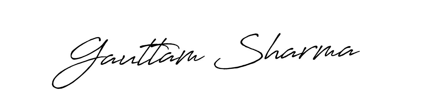 Design your own signature with our free online signature maker. With this signature software, you can create a handwritten (Antro_Vectra_Bolder) signature for name Gauttam Sharma. Gauttam Sharma signature style 7 images and pictures png