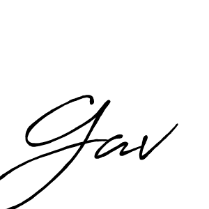 How to make Gav signature? Antro_Vectra_Bolder is a professional autograph style. Create handwritten signature for Gav name. Gav signature style 7 images and pictures png