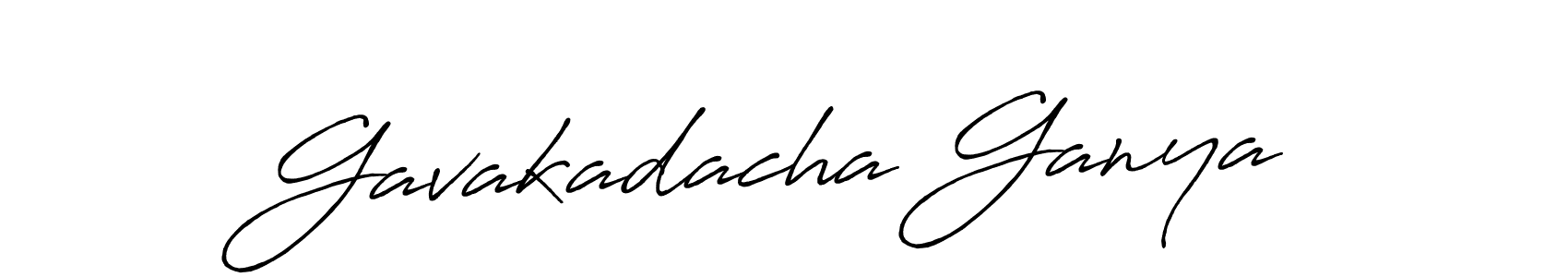 Design your own signature with our free online signature maker. With this signature software, you can create a handwritten (Antro_Vectra_Bolder) signature for name Gavakadacha Ganya. Gavakadacha Ganya signature style 7 images and pictures png