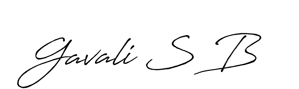 How to make Gavali S B name signature. Use Antro_Vectra_Bolder style for creating short signs online. This is the latest handwritten sign. Gavali S B signature style 7 images and pictures png