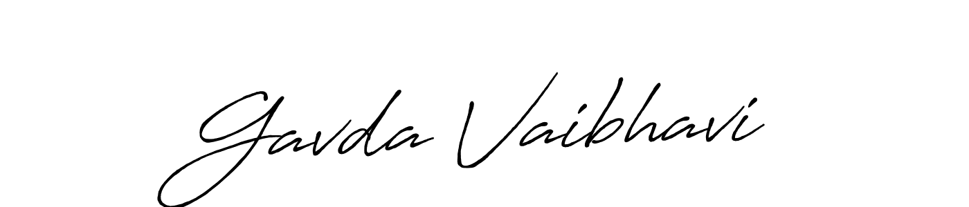 Make a beautiful signature design for name Gavda Vaibhavi. With this signature (Antro_Vectra_Bolder) style, you can create a handwritten signature for free. Gavda Vaibhavi signature style 7 images and pictures png