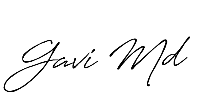 Make a beautiful signature design for name Gavi Md. With this signature (Antro_Vectra_Bolder) style, you can create a handwritten signature for free. Gavi Md signature style 7 images and pictures png