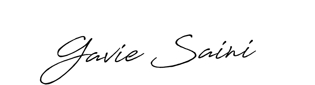 Create a beautiful signature design for name Gavie Saini. With this signature (Antro_Vectra_Bolder) fonts, you can make a handwritten signature for free. Gavie Saini signature style 7 images and pictures png