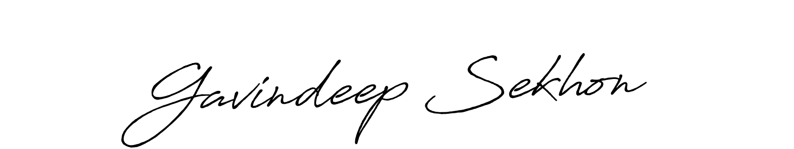 How to make Gavindeep Sekhon name signature. Use Antro_Vectra_Bolder style for creating short signs online. This is the latest handwritten sign. Gavindeep Sekhon signature style 7 images and pictures png