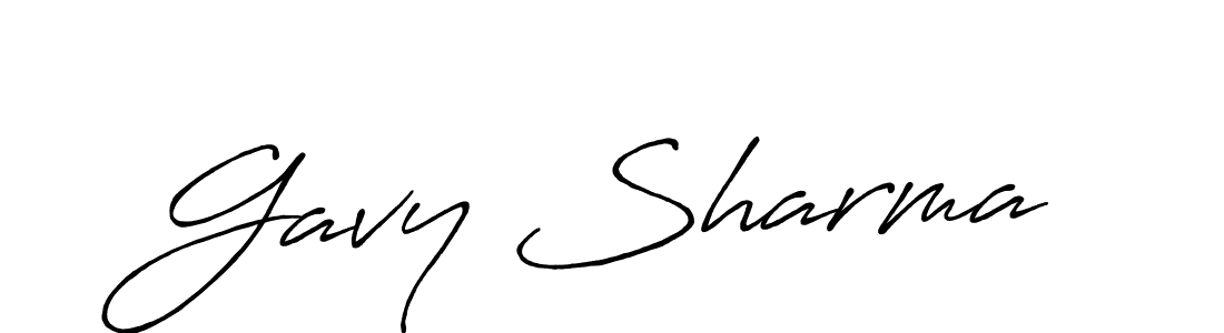 Create a beautiful signature design for name Gavy Sharma. With this signature (Antro_Vectra_Bolder) fonts, you can make a handwritten signature for free. Gavy Sharma signature style 7 images and pictures png